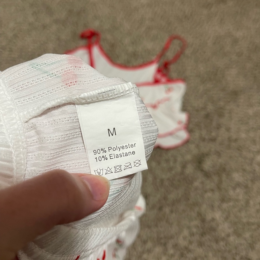 Cherry Print Ruffle Pajama Set - Picture 5 of 5